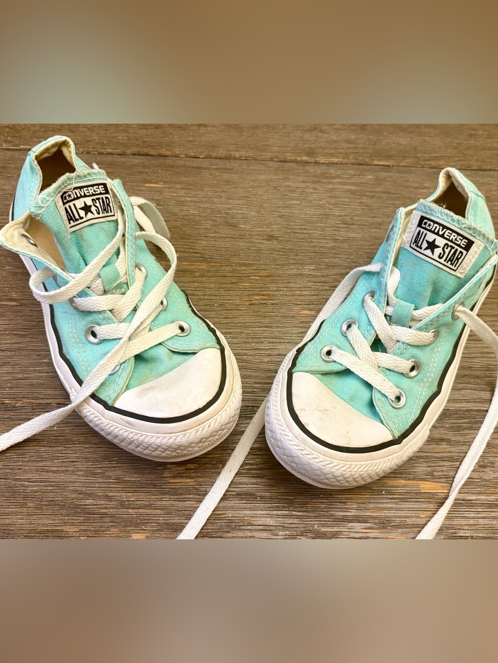 Converse Kids Low-Top Sneakers in Aqua Blue